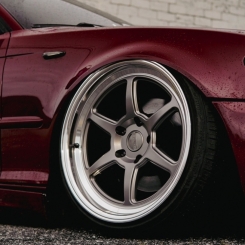 【SALE】ROKU マットグレーxマシニングリップ 18x9.5+22 114.3x5 4本