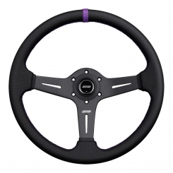 CARBON FIBER PERFORATED LEATHER RACE WHEEL